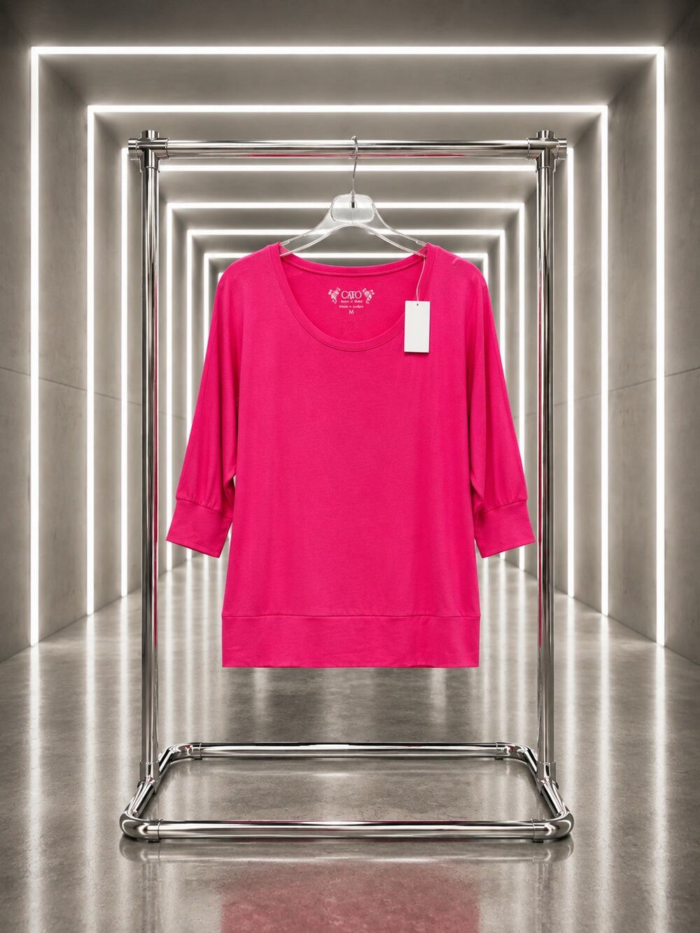 Cato Hot Pink Dolman Sleeve Tunic Top Women's Medium NWT